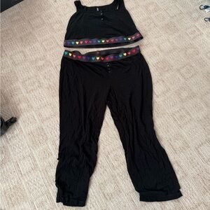 Torrid Pride Bra/Pant Set with Colorful Heart Details